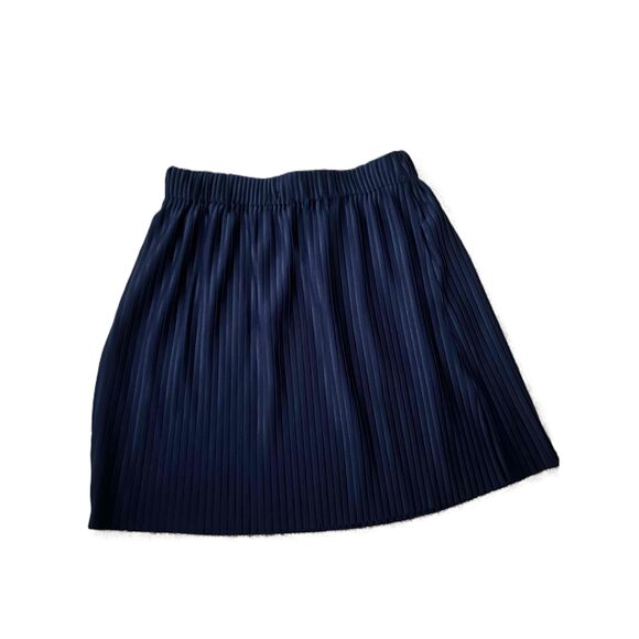 Pretty Garbage Navy Blue Elasticated Waistband Pleated Skirt Size Medium (NWT) - Picture 2 of 5